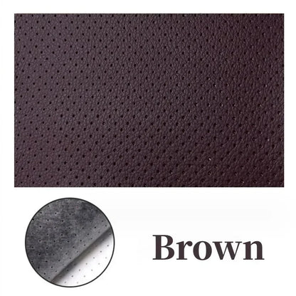 Perforated Leather Breathable Perforated Self-Adhesive Leather Repair Patch for Furniture Seats Chair Faux Leather Vinyl Repair
