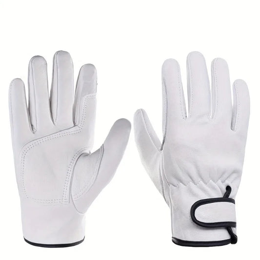 Leather High Temperature Heat Insulation Gloves Leather WorkSafety Protection Welding Garden Gloves  Leather Construction Gloves
