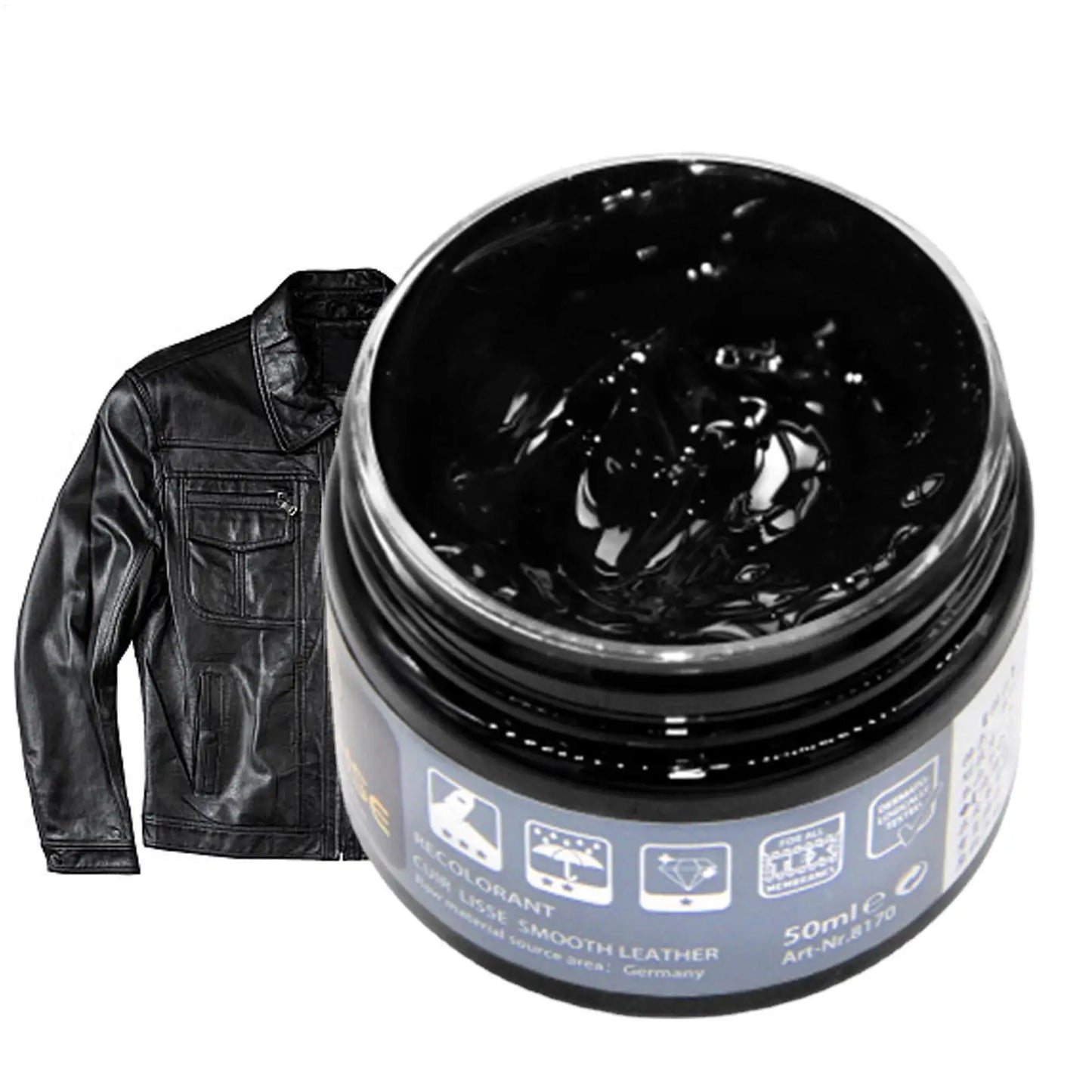 Leather Color Restoring Balm, Scratch & Fade Repair Cream for Furniture, Car Seats, Bags, Shoes, Multi-Purpose Dye Conditioner