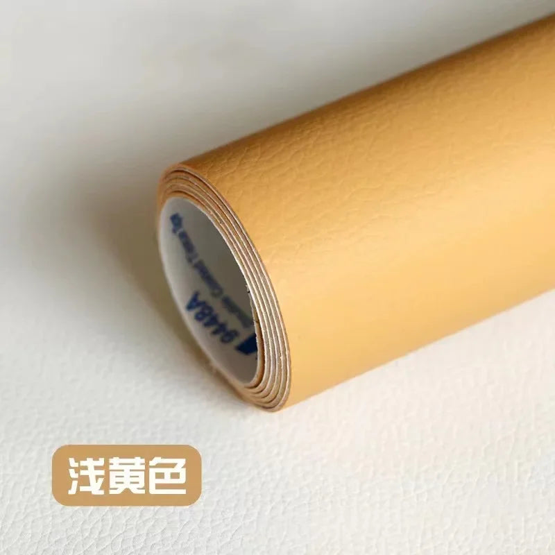 PU Artificial Faux Leather Self-adhesive Fabric for Upholstery Interior Car Seats Patches Bags Furniture Leatherette Fabrics