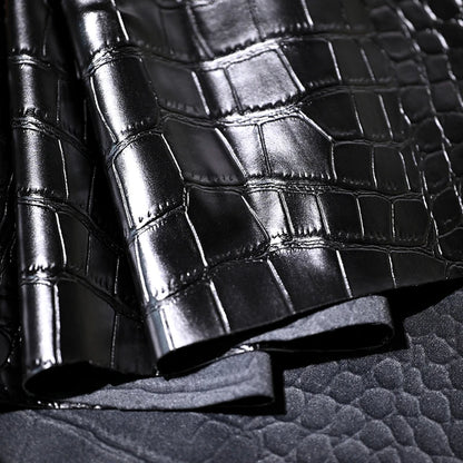 Thickened Crocodile Grain Leather Fabric Handmade DIY PU Leather Background Decoration Clothing Home Textile Cloth Sewing
