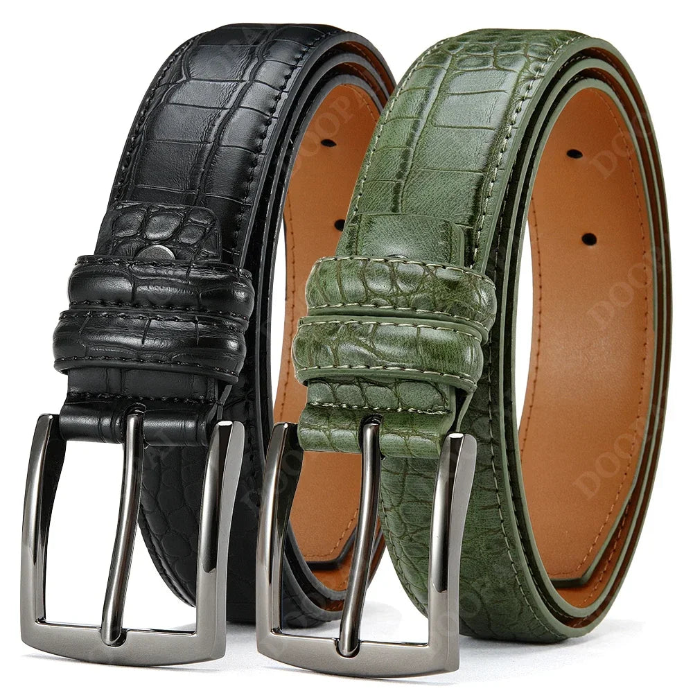 Famous Brand Business Belt Men Top Quality PU Luxury Leather Waist Strap Black Male Automatic Buckle Jeans Belts for Men
