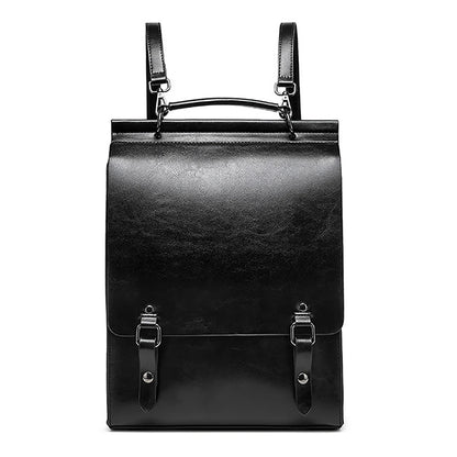 Genuine Leather Women Backpack Cross Body Bag Book School Bags Real Cowhide Lady Female Laptop Daypack Messenger Shoulder Bags
