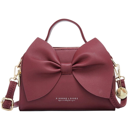 Elegant Women PU Leather Handbags Female Shoulder Crossbody Bags for Women Handbags High Quality Ladies Messenger Hand Bags Bow
