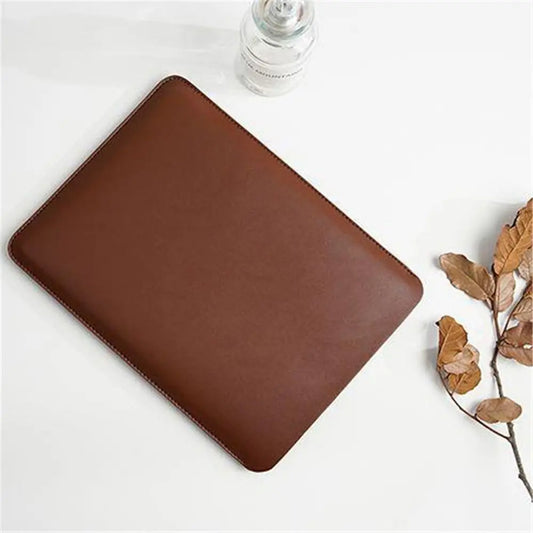 1PC 13 14 15 Inch PU Leather Laptop Sleeve Carring Case Microfiber Lining Notebook Case Water and Splash Proof Laptop Bag