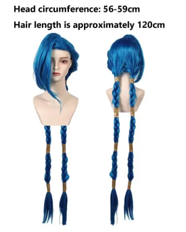 Game LoL Cosplay Arcane Jinx Series Pow Toy Party Disguise Halloween Carnival Accessories RolePlay Props Costume Outfits Suit
