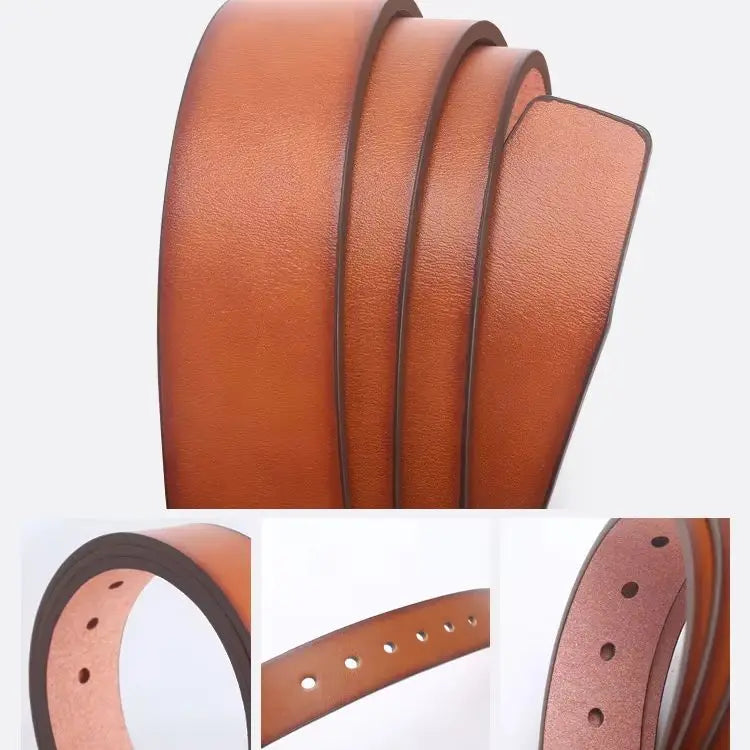 Men's PU Leather Alloy Pin Square Buckle Belt Business Leisure Belts 2023 Fashion Black Coffee Brown Waist Belts for Men