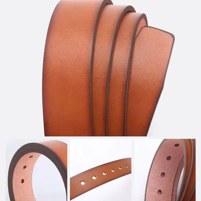 Men's PU Leather Alloy Pin Square Buckle Belt Business Leisure Belts 2023 Fashion Black Coffee Brown Waist Belts for Men