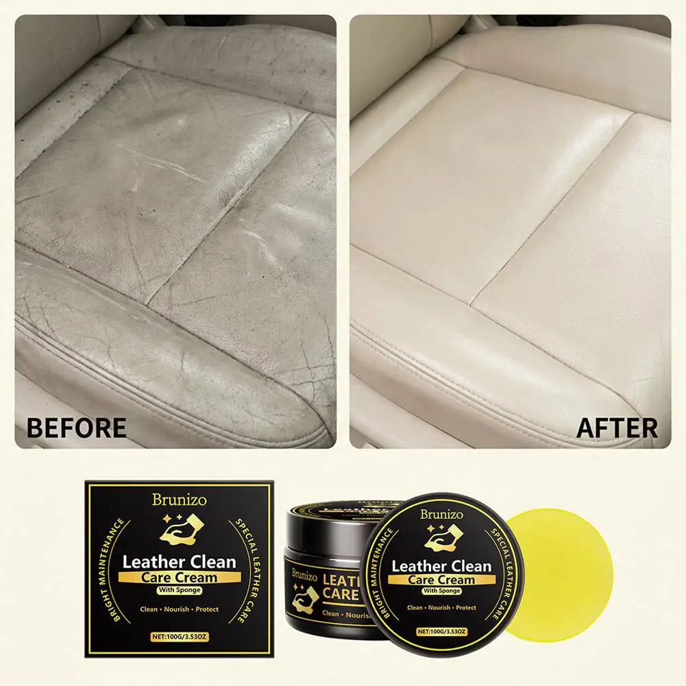 SoftnessBestselling Car Interior Leather Cleaning&Maintenance Set for Rejuvenating Softness Multifunctional Leather Cleaning