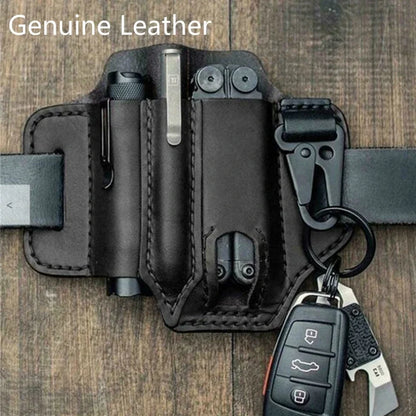 Leather Sheath For Leatherman Multitool Sheath EDC Pocket Organizer Hunt Tactical Knife Pouch Flashlight Camping Outdoor Tool