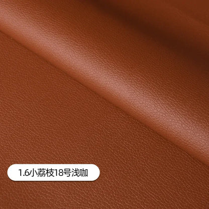 Litchi Pattern Leather Fabric Upholstery Per Meter for Car Interior Bag Chairs Diy Sewing Waterproof Wearable Soft Cloth Plain
