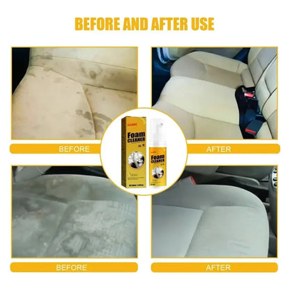 30/60/100ml Car Leather Cleaner Multifunctional Foam Cleaner Car Interior Strong Decontamination Ceiling Seat Cleaning Tool