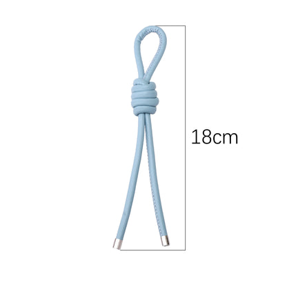 1 Stripe/Bag PU Leather Knotting Rope 18cm Colorful Woven Thread Pendants Handmade DIY Making Keychain Phone Chain Accessories