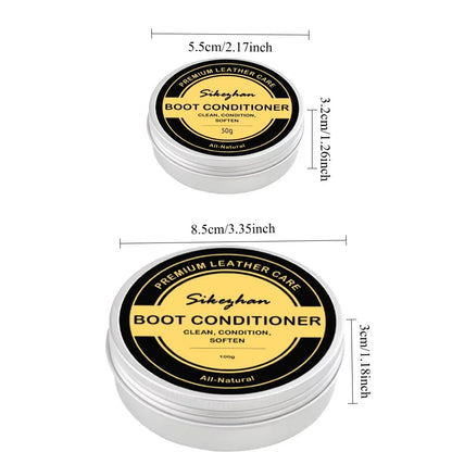 Leather Boot Care Cream Leather Conditioner for Work Boots and Fashion Boots Shoe Polish Balm Clear Odorless Non Greasy