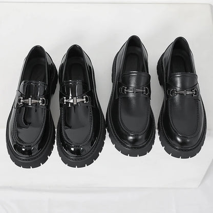 High Quality Designer Shoes British Business Leather Shoes for Men Fashion Loafers Men Solid Color Luxury Platform Shoes for Men
