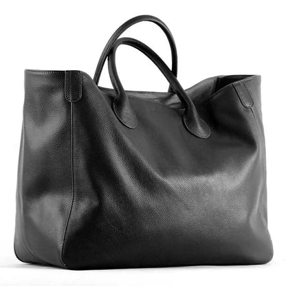 Oversize Tote Bag for Women Genuine Leather Handbags and Purses Cowhide Brown Large Shopper Bag Female Travel Handbag 2021 New