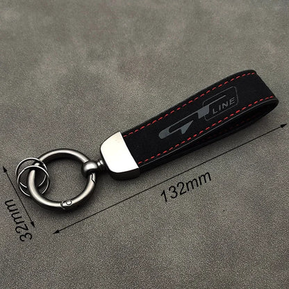 2025 Suede Leather Men Key Chain Rings Luxury Women Car Keychain for GT Line Keychain Keyring Accessories