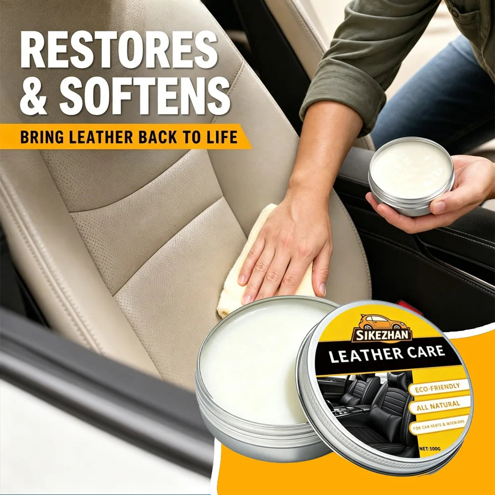 100G Car Leather Care Balm Eco Friendly Natural Conditioner for Auto Seats Interior Restorer Protection Cream SIKEZHAN