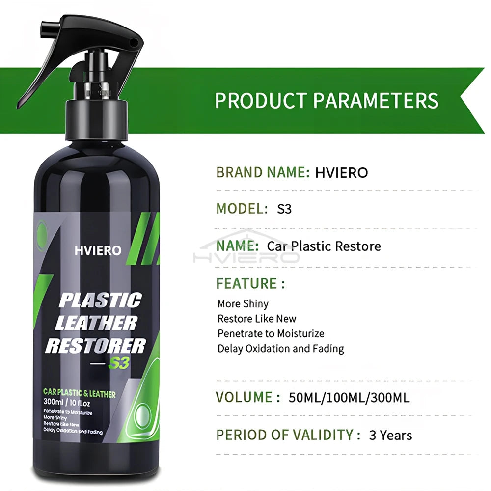 50/100/300ml Car Interior Part Liquid Leather Plastic Renovator Refreshing Restorer Foam Cleaner Spray Refurbishment Paste Auto