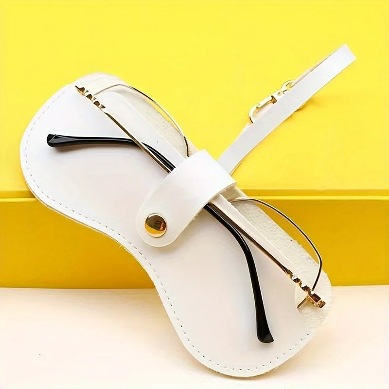 Soft Leather Sunglasses Bag- Leather Glasses Case Holder Portable Slim Sunglasses Pouch Eyeglass Case