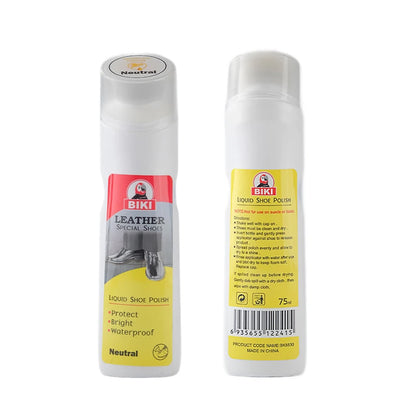 Neutral Brown Black Leather Care Cleaning Liquid Shoe Polish