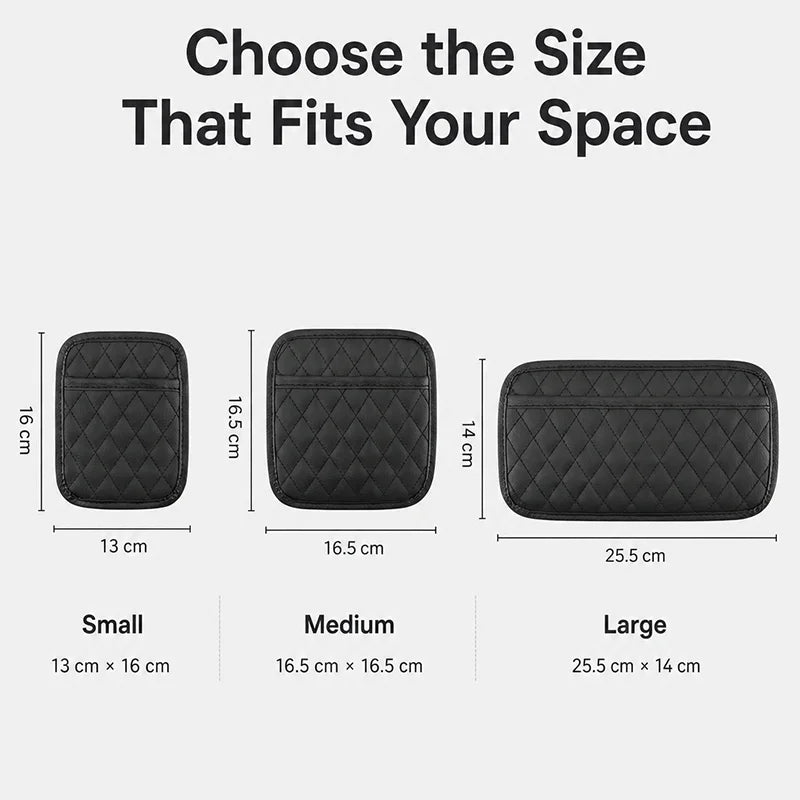 CAR ACCESSORIES MEN - 1 PIECE PU LEATHER CAR SEAT ORGANISER, MOBILE PHONE SUNGLASSES STORAGE, WATERPROOF DOCUMENT HOLDER