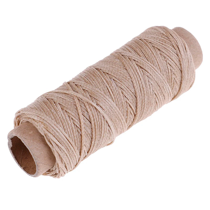 50m/Roll 150D Flat Waxed Thread for Leather Sewing - Hand Stitching Craft Wax String Durable Craft Supply