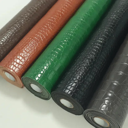 30×135cm Embossed Crocodile Pattern Faux Leather for Decorative Covering Bookbinding Wallet Making Handicrafts DIY Art Projects