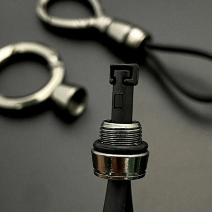 Leather Ropes Car Pendant Keyring Simple Hanging Car Men Women  Personalized Keychain Buckle Stainless Charm Accessories