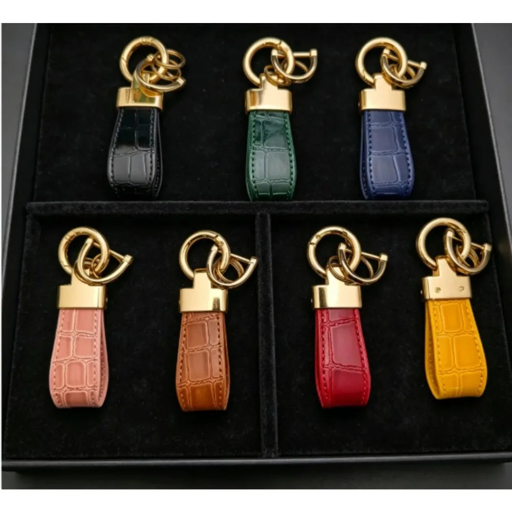 New Style Leather Car Keychain Motorcycle Holder Pendant Charm Keychain Accessories Gift for Gadget Jewelry