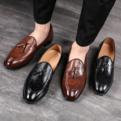 Italian Leather Man Shoes Loafers Office Shoes for Men Driving Mocassin Man Comfortable Slip-on Wedding Shoes for Men