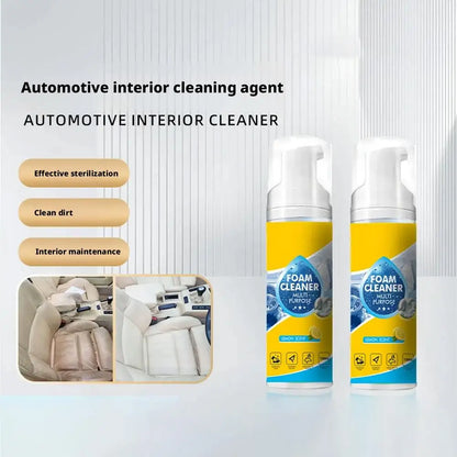 Multifunctional Car Foam Cleaner 150ml Lemon Scent Leather Upholstery for Car Interior Leather Plastic Fabric Car Bathroom Sofa