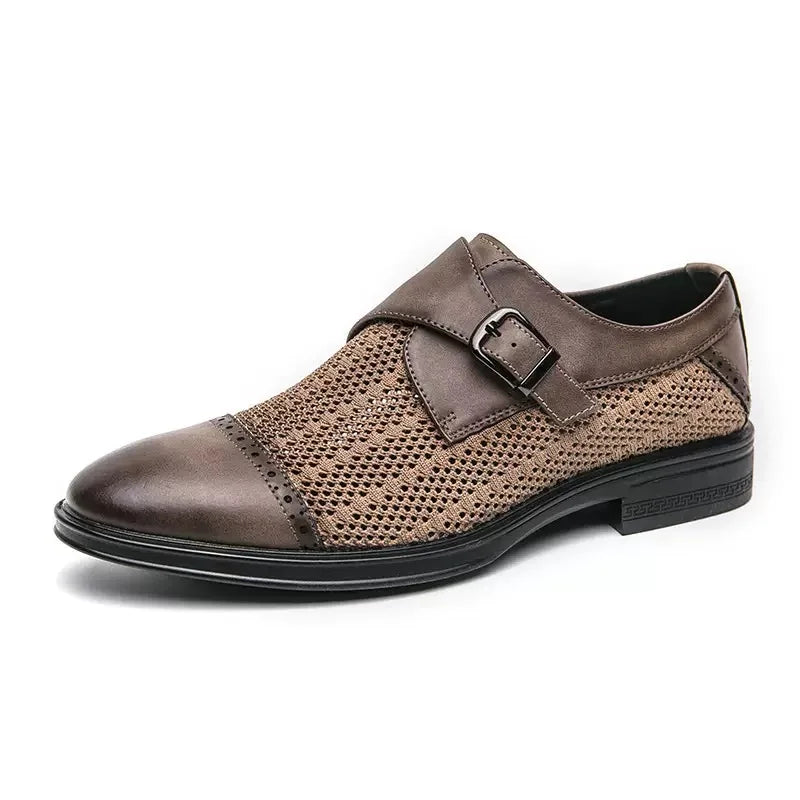 Men Shoes High Quality Hollowed-out Leather Shoes Breathable Casual Footwear Comfort Driving Shoe Hollowed Business Dress Shoes
