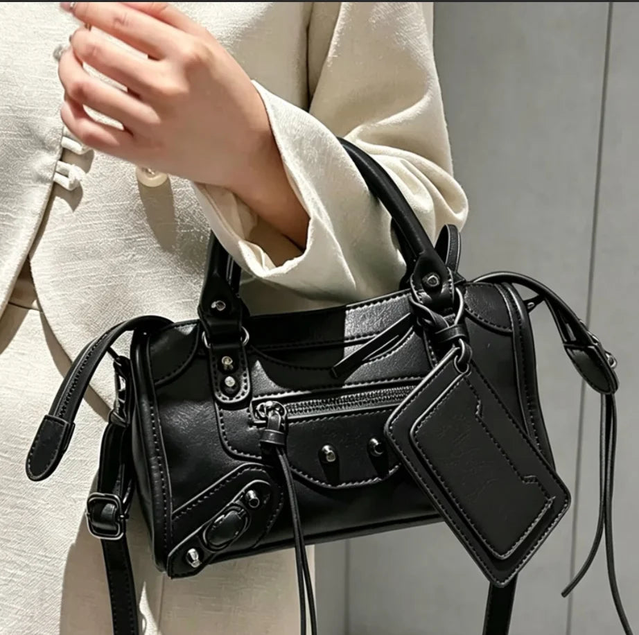 Handbags For Women 2026 New High Capacity Shoulder Bags Motorcycle Lady Travel Bag Luxury Brand Hobos Bags Cross-body Handbags