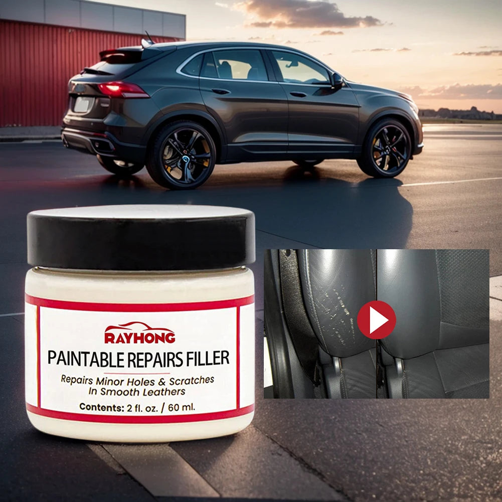 60/20ml Leather Repair Filling Paste Compound Leather Restoration Cream Car Leather Car Repair Scratches Cracks Sofa Auto Seat