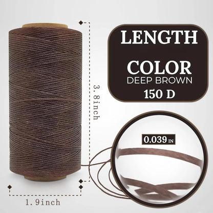 150D Leather Waxed Thread Cord 220 Meters 1mm High Quality Durable for DIY Handicraft Tool Hand Stitching Thread