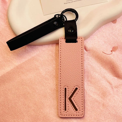 Accessory Display Hook Making Supplies Key Ring Pendant Keychain Accessories Keyring Holder Charm Gift 26 Letters Leather