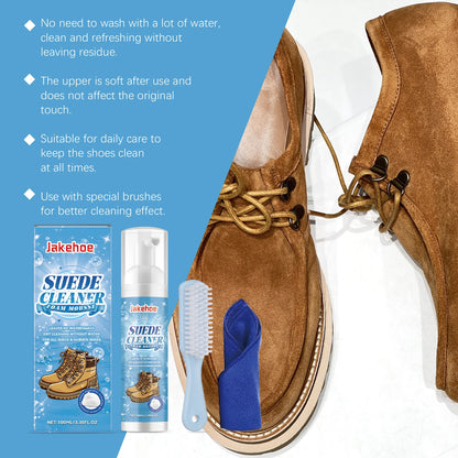 Suede Cleaner Kit Leather Velvet Knit Boot & Canvas Cleaner No-wash Dry Cleaning Foam Decontamination For Leather Sneakers Care