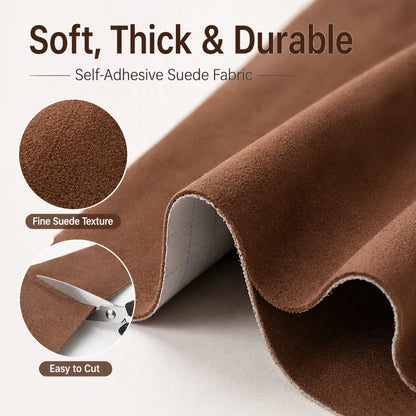 20*30-100*143cm Synthetic Leather Self-adhesive Fabric Car Interior Suede Adhesive Fabrics Door Velvet Decor Cloth DIY Accessory