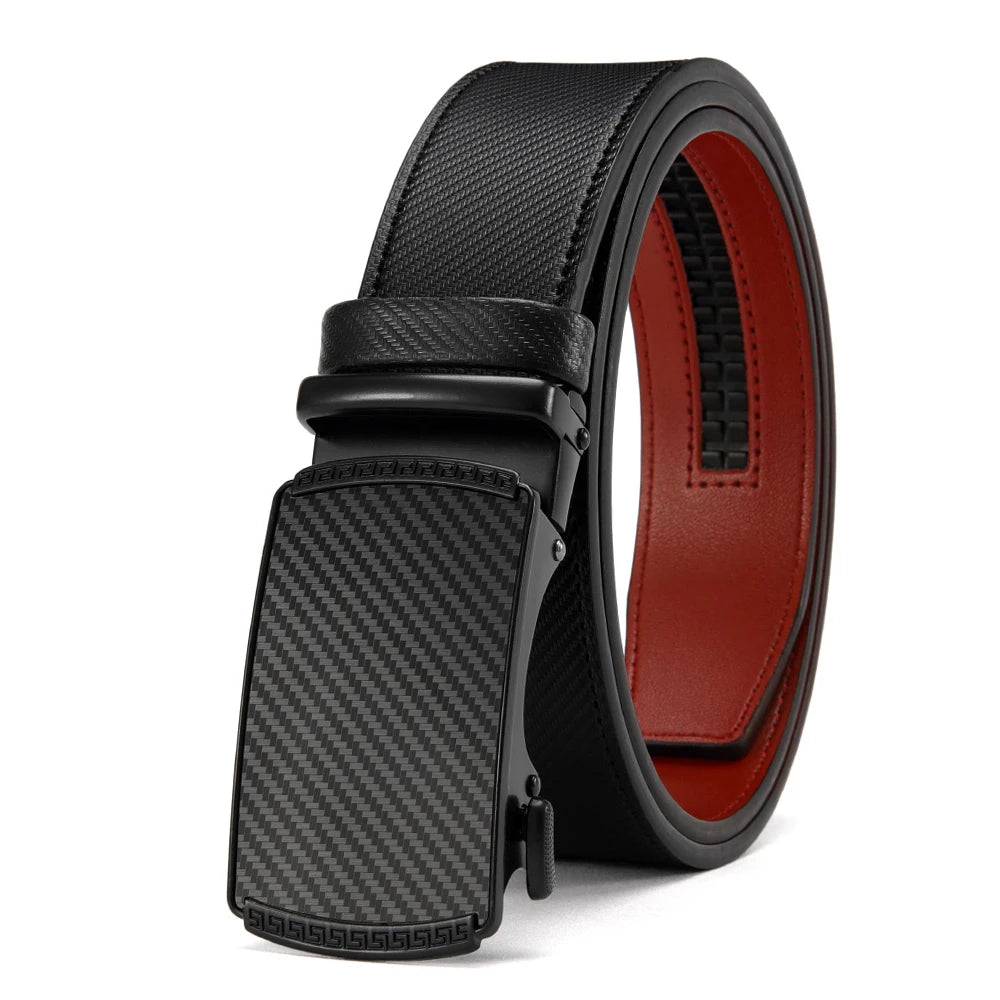 Men's Leather Belts Fashion Automatic Buckle PU Male Belts Luxury Business Designer Black Brown 115 125 135cm