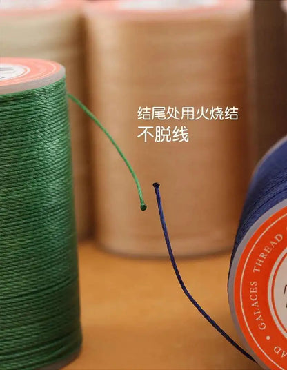 Hand High Quality Durable 0.35/0.45/0.55mm Leather Waxed Flat Wax Thread Cord For DIY Handicraft Tool Stitching Thread