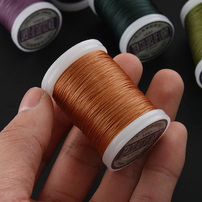 Waxed Thread For Leather DIY Accessories Leather Craft Sewing Thread Round Waxed Thread Polyester Cord Wax Coated Strings