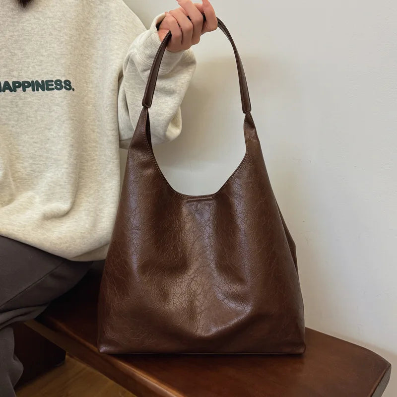 New Tote bag 100 hand bill of lading shoulder women's bag retro simple large bag Tote bag