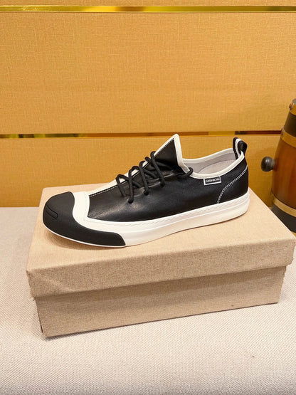 European Men's fashion Genuine leather Sports Lace-up classic Casual shoes sneakers Running shoes