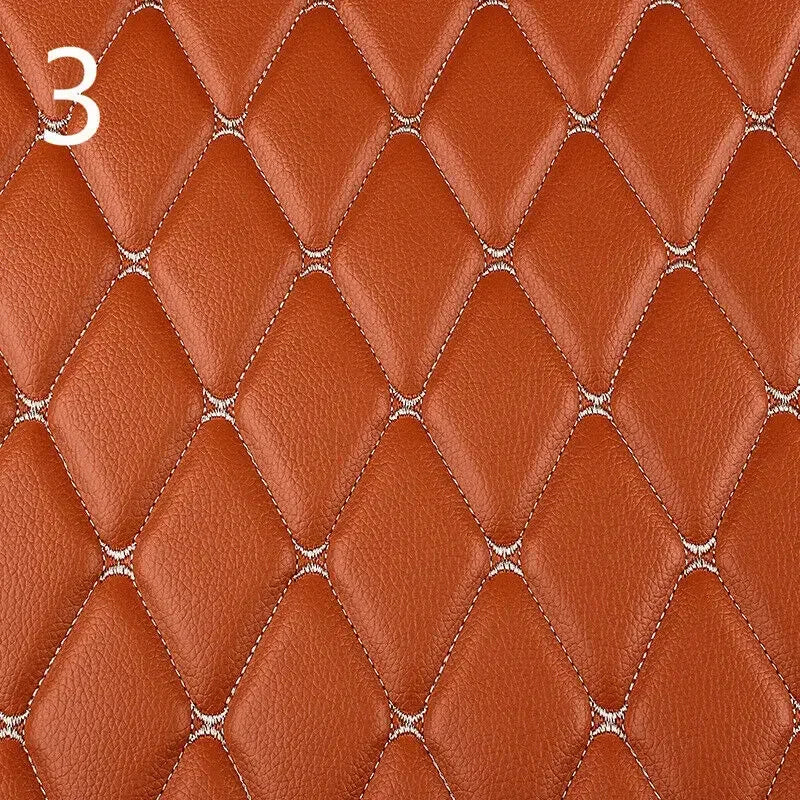 100x158cm Faux Leather Fabric Foam Quilted Padded for Car Interior Seat Cover Sofa Cushion Wear Resistant DIY