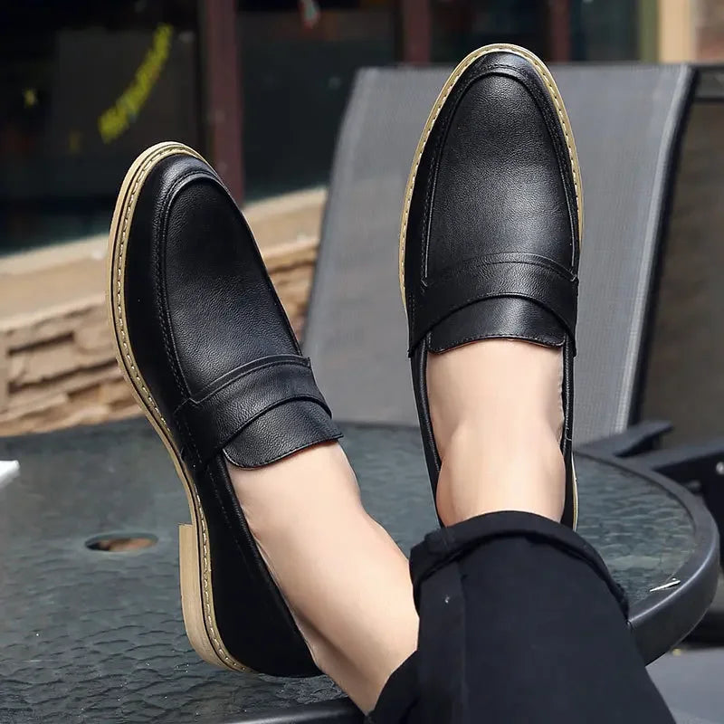 Spring New Men's Leather Shoes Formal Dress Business Leather Shoes Banquet Men's Shoes