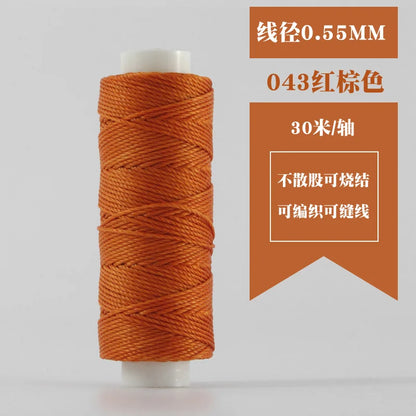 0.55mm Leather Waxed Sewing Thread For Hand Stitching Leather Cord DIY Bracelet Jewelry Making Round Waxed Line