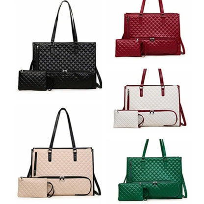 2-in-1 Laptop Lunch Tote Bag Shoulder Strap Lunch Box Multifunctional Laptop Handbag Large Waterproof Portable Laptop Bags