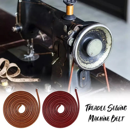 1X Leather Belt Treadle Parts with Hook for Singer Sewing Machine Household Home Old Sewing Machines Sewing Tools Accessories