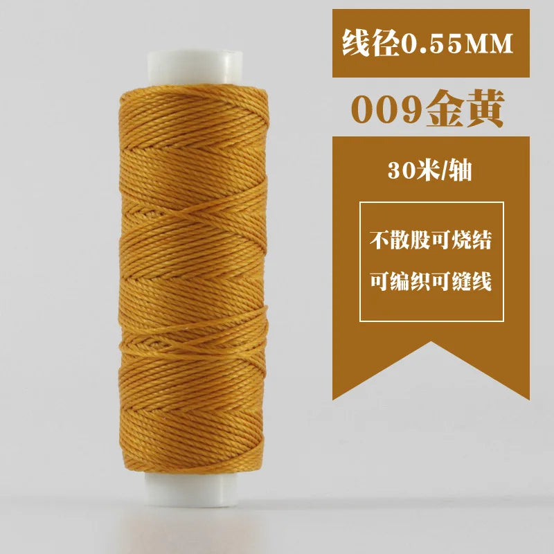 0.55mm Leather Waxed Sewing Thread For Hand Stitching Leather Cord DIY Bracelet Jewelry Making Round Waxed Line